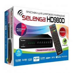 Приставка для цифрового ТВ "HD980D" Selenga  1шт.